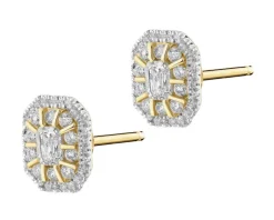 Sale Apart Kolczyki z żółtego złota z diamentami - 0,40 ct - próba 585