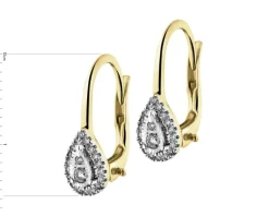 Apart Kolczyki z żółtego złota z diamentami - 0,15 ct - próba 585< Kolczyki Z Diamentami
