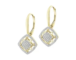 Apart Kolczyki z żółtego złota z diamentami - 0,32 ct - próba 585< Kolczyki Z Diamentami