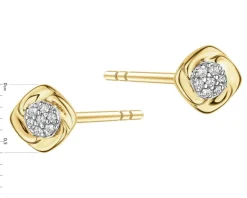 Apart Kolczyki z żółtego złota z diamentami - 0,05 ct - próba 585< Wszystkie