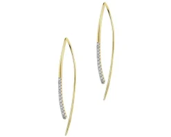 Sale Apart Kolczyki z żółtego złota z diamentami - 0,15 ct - próba 585