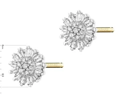 Online Apart Kolczyki z żółtego złota z diamentami - 0,25 ct - próba 585