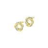 Discount Apart Kolczyki z żółtego złota z diamentami - 0,05 ct - próba 585