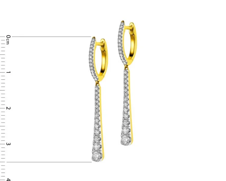 Apart Kolczyki z żółtego złota z diamentami - 0,50 ct - próba 585< Wszystkie