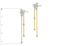 Hot Apart Kolczyki z żółtego złota z diamentami - 0,06 ct - próba 375