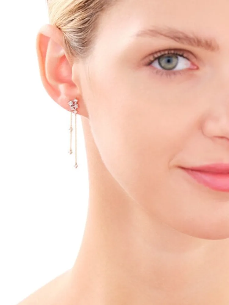 Hot Apart Kolczyki z żółtego złota z diamentami - 0,06 ct - próba 375