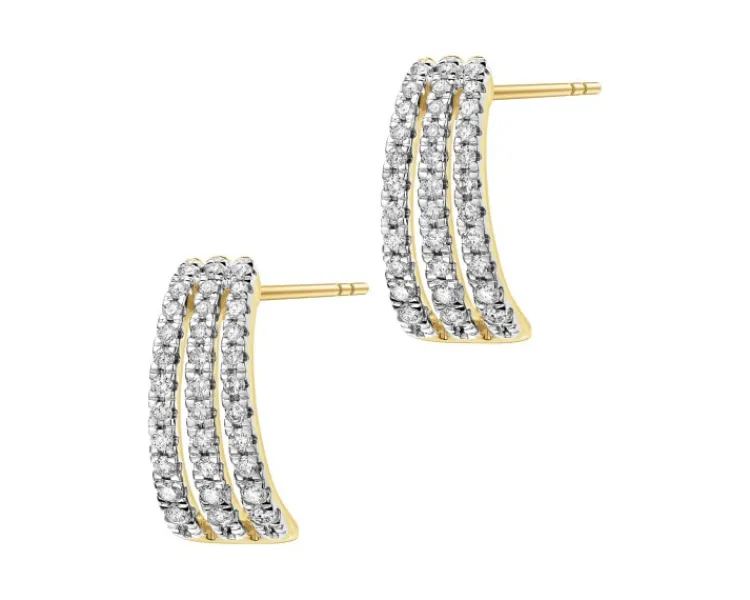 Apart Kolczyki z żółtego złota z diamentami - 0,50 ct - próba 585< Wszystkie
