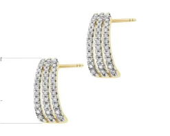 Apart Kolczyki z żółtego złota z diamentami - 0,50 ct - próba 585< Wszystkie