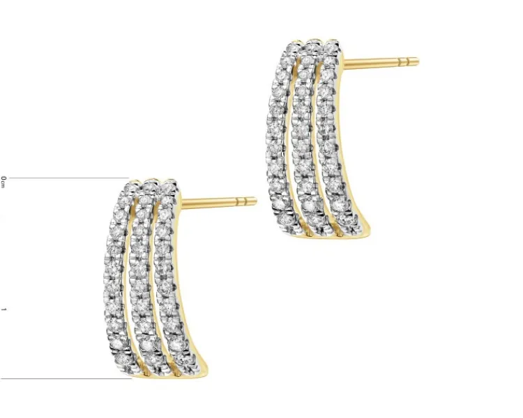 Apart Kolczyki z żółtego złota z diamentami - 0,50 ct - próba 585< Wszystkie