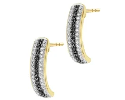 Outlet Apart Kolczyki z żółtego złota z diamentami - 0,20 ct - próba 585