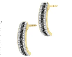 Outlet Apart Kolczyki z żółtego złota z diamentami - 0,20 ct - próba 585