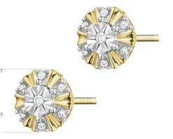 Apart Kolczyki z żółtego złota z diamentami - 0,05 ct - próba 375< Wszystkie