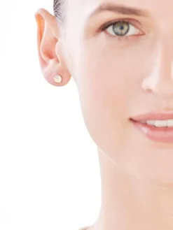 Apart Kolczyki z żółtego złota z diamentami - koła - 0,01 ct - próba 375