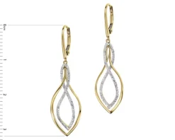 Apart Kolczyki z żółtego złota z diamentami - 0,06 ct - próba 375< Kolczyki Z Diamentami