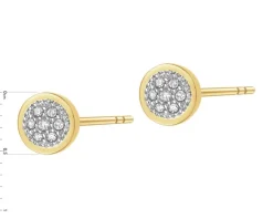 Apart Kolczyki z żółtego złota z diamentami - koło - 0,06 ct - próba 585< Wszystkie