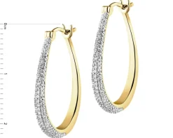 Apart Kolczyki z żółtego złota z diamentami - koła - 0,30 ct - próba 585< Kolczyki Z Diamentami