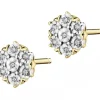 Apart Kolczyki z żółtego  złota z diamentami - 0,04 ct - próba 375