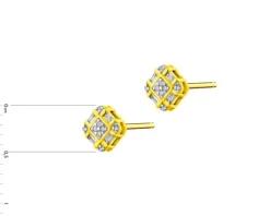Apart Kolczyki z żółtego złota z diamentami - 0,10 ct - próba 585< Kolczyki Z Diamentami