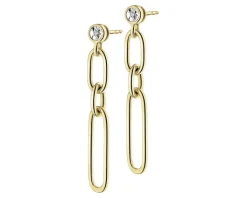 Apart Kolczyki z żółtego złota z diamentami - 0,006 ct - próba 585