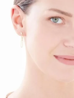 Apart Kolczyki z żółtego złota z diamentami - 0,006 ct - próba 585