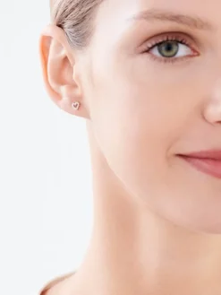 Apart Kolczyki z żółtego złota z diamentami - serca - 0,06 ct - próba 375< Kolczyki Z Diamentami