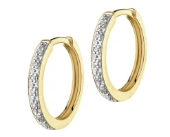 Apart Kolczyki z żółtego złota z diamentami - koła - 0,04 ct - próba 375< Wszystkie