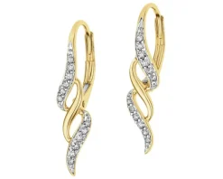 Apart Kolczyki z żółtego złota z diamentami - 0,10 ct - próba 585< Wszystkie
