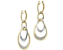Apart Kolczyki z żółtego złota z diamentami - 0,16 ct - próba 585< Kolczyki Z Diamentami