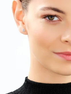 Hot Apart Kolczyki z żółtego złota z diamentami i tanzanitami - próba 585