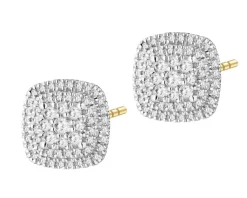 Discount Apart Kolczyki z żółtego złota z diamentami - 0,34 ct - próba 585