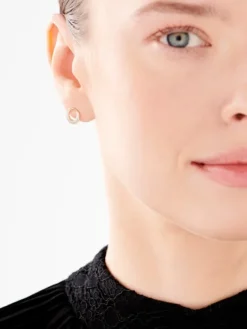 Apart Kolczyki z żółtego złota z diamentami - koła - 0,10 ct - próba 585< Kolczyki Z Diamentami