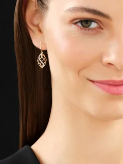 Apart Kolczyki z żółtego złota z diamentami - 0,10 ct - próba 585