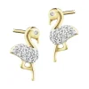 New Apart Kolczyki z żółtego złota z diamentami - 0,05 ct - próba 375