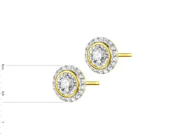 Apart Kolczyki z żółtego złota z diamentami - serca - 0,27 ct - próba 585< Wszystkie