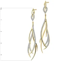 Apart Kolczyki z żółtego złota z diamentami - 0,24 ct - próba 585< Wszystkie