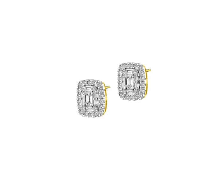 Apart Kolczyki z żółtego złota z diamentami - 1,40 ct - próba 585< Kolczyki Z Diamentami