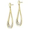 Online Apart Kolczyki z żółtego złota z diamentami - 0,01 ct - próba 375