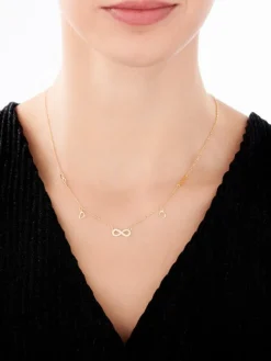Clearance Apart Naszyjnik srebrny z cyrkoniami - nieskończoności, serca