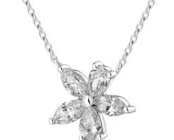 Apart Naszyjnik z białego złota diamentami - kwiat - 0,57 ct - próba 585< Wszystkie
