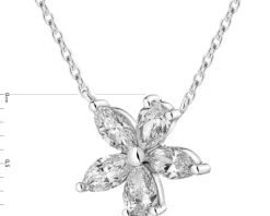 Apart Naszyjnik z białego złota diamentami - kwiat - 0,57 ct - próba 585< Wszystkie
