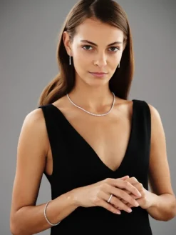 Apart Naszyjnik z białego złota z brylantami - 45 cm - 5,25 ct - próba 750