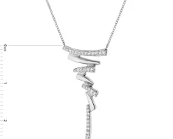 Sale Apart Naszyjnik z białego złota z diamentami - 0,09 ct - próba 585