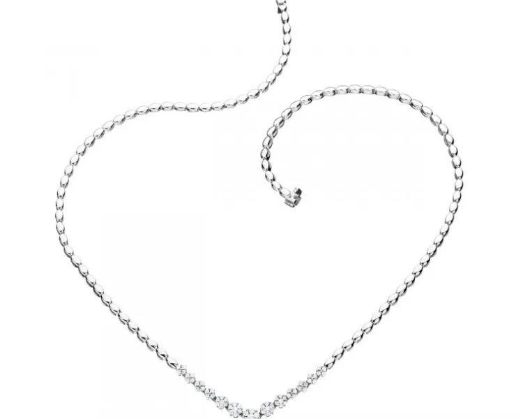 Apart Naszyjnik z białego złota z brylantami - 0,85 ct - próba 585< Naszyjniki