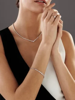 Apart Naszyjnik z białego złota z brylantami - 0,85 ct - próba 585< Naszyjniki