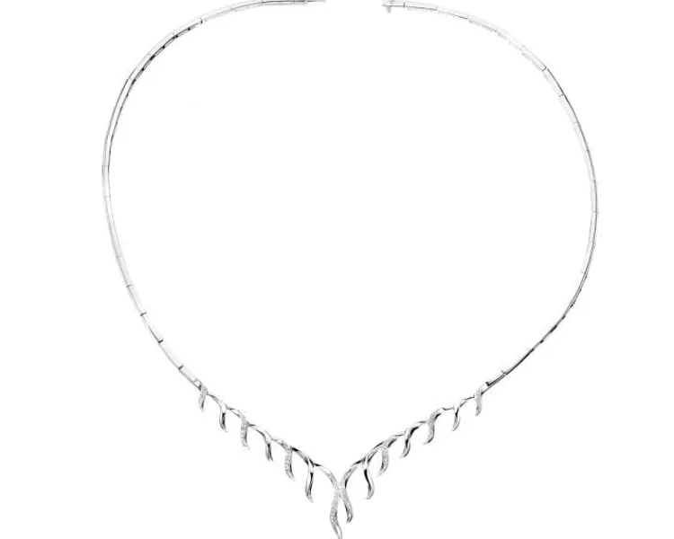 Apart Naszyjnik z białego złota z brylantami - 0,27 ct - próba 750< Naszyjniki