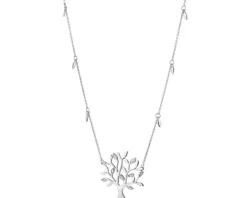 Apart Naszyjnik z białego złota z diamentami - drzewko - 0,01 ct - próba 375< Naszyjniki