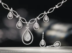 Apart Naszyjnik z białego złota z diamentami - 3,93 ct - próba 585