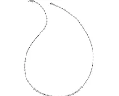 Apart Naszyjnik z białego złota z brylantami - 45 cm - 0,35 ct - próba 585< Naszyjniki
