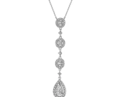 Apart Naszyjnik z białego złota z diamentami - 0,88 ct - próba 585< Wszystkie