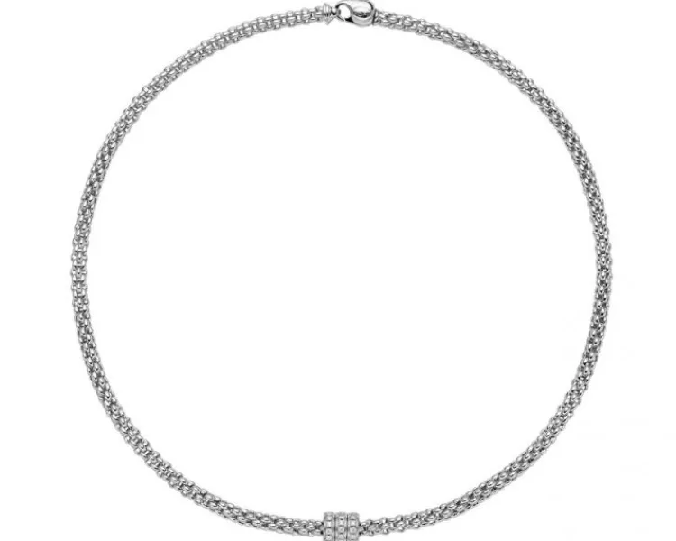 Online Fope Naszyjnik z białego złota z brylantami - 0,30 ct - próba 750